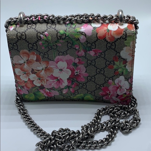❤️2XHP🎉NWT GUCCI MINI DIONYSUS GG BLOOM FLORAL HANDBAG - Picture 7 of 12